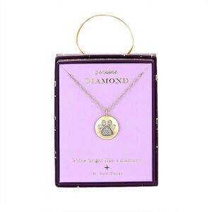 Forever Radiant Diamond Accent Paw pendant necklace.NWT